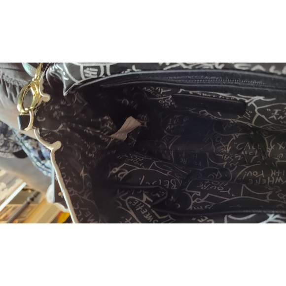 BETSEY JOHNSON - Large Shoulder bag- Black/White - Picture 7 of 7